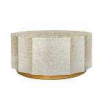 Стол кофейный с отделкой раковинами устриц Coastal Charm варинант исполнения - 1 | Loft Concept в Омске