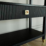 Стеллаж Elsa Dreams Black со стеклянными полками и ящиком варинант исполнения - 5 | Loft Concept в Омске