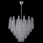 Люстра с подвесками из рифленного стекла в форме капель Textured Glass Chandelier варинант исполнения - 15 | Loft Concept в Омске
