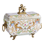 Шкатулка с фигуркой льва на крышке Eden Garden варинант исполнения - 1 | Loft Concept в Омске