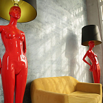 Лампа MANNEQUIN LAMP с абажуром созерцание силуэта варинант исполнения - 7 | Loft Concept в Омске