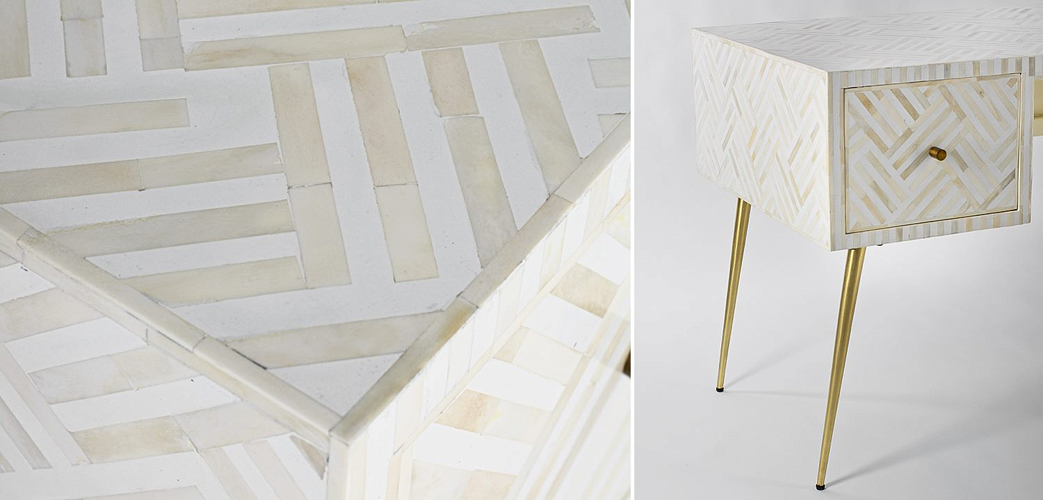 Стол Cream Indian Bone Inlay table Стол Cream Indian Bone Inlay table - Loft-Concept в Омске
