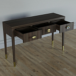 Дизайнерский Письменный стол Elsa Dreams Walnut с тремя ящиками варинант исполнения - 4 | Loft Concept в Омске