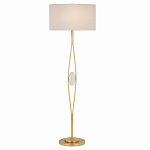 Торшер золотой c декоративной мраморной вставкой на каркасе Kernel варинант исполнения - 1 | Loft Concept в Омске