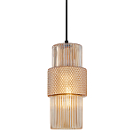 Подвесной светильник со стеклянным рифленым плафоном цилиндрической формы Eliara 13 варинант исполнения - 1 | Loft Concept в Омске