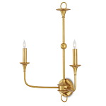 Бра настенное золотого цвета в форме подсвечника Graceful Smoothness варинант исполнения - 2 | Loft Concept в Омске