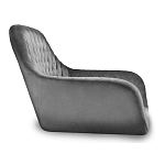 Стул с мягкой серой обивкой из велюра и подъемно-поворотным механизмом на черных колесиках Harper Gray варинант исполнения - 2 | Loft Concept в Омске