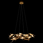 Люстра подвесная с прозрачными стеклянными птичками на ветвях Диаметр 80 см Serip Voa варинант исполнения - 3 | Loft Concept в Омске