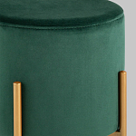 Зеленый пуф на золотистых ножках SANJAY варинант исполнения - 3 | Loft Concept в Омске