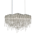 Люстра подвесная с металлическими цепочками и изогнутыми металлическими дугами 72 см Atlantis Chain варинант исполнения - 1 | Loft Concept в Омске