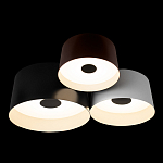 Потолочный светильник с 3-мя цилиндрическими абажурами черного белого и коричневого цвета Urban Dome варинант исполнения - 2 | Loft Concept в Омске