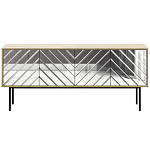 Длинная тумба с зеркальным декором Serena варинант исполнения - 13 | Loft Concept в Омске