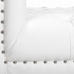 Кушетка белая с мягкой обивкой из велюра Michael Couch варинант исполнения - 6 | Loft Concept в Омске