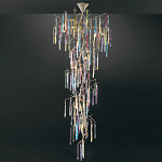 Люстра с голубыми и прозрачными подвесками в форме капель Blue Drop Chandelier варинант исполнения - 2 | Loft Concept в Омске