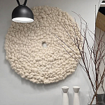 Панно на стену из шерсти мериноса Белый Круг  варинант исполнения - 3 | Loft Concept в Омске