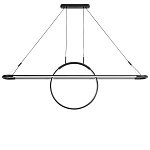 Светодиодная люстра Black LED Circle and Oval Lamp варинант исполнения - 2 | Loft Concept в Омске