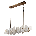 Подвесной светильник с фигурными элементами из белого алебастра Cryptocrystalline Stone варинант исполнения - 5 | Loft Concept в Омске