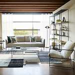 Металлический стеллаж с деревянными полками и ящиками Menzie Metal Wood Rack варинант исполнения - 4 | Loft Concept в Омске