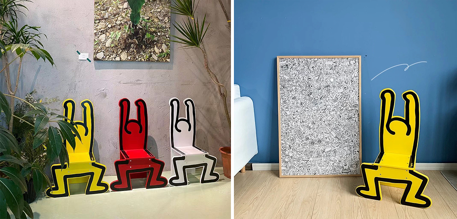 Детский стул Chaise Keith Haring Dancer Vilac Желтый Детский стул Chaise Keith Haring Dancer Vilac Желтый - Loft-Concept в Омске