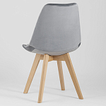 Стул с мягким велюровым сиденьем Arvika Grey варинант исполнения - 5 | Loft Concept в Омске