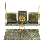 Настольный письменный набор из змеевика с гербом России Successful Leader варинант исполнения - 1 | Loft Concept в Омске