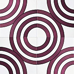 Дизайнерская плитка с узором Мишень варинант исполнения - 1 | Loft Concept в Омске