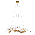 Люстра подвесная с прозрачными стеклянными птичками на ветвях Диаметр 100 см Serip Voa варинант исполнения - 2 | Loft Concept в Омске