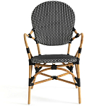 Кресло плетеное из ротанга Ronald Black White Rattan Chair варинант исполнения - 2 | Loft Concept в Омске