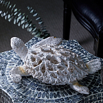 Статуэтка черепаха с ажурным панцирем и детализированной текстурой в белом цвете Marine Accessories варинант исполнения - 7 | Loft Concept в Омске