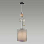 Подвесной светильник с серым тканевым плафоном Flourish варинант исполнения - 3 | Loft Concept в Омске