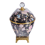 Шкатулка черного цвета с цветочной росписью Eden Garden варинант исполнения - 3 | Loft Concept в Омске