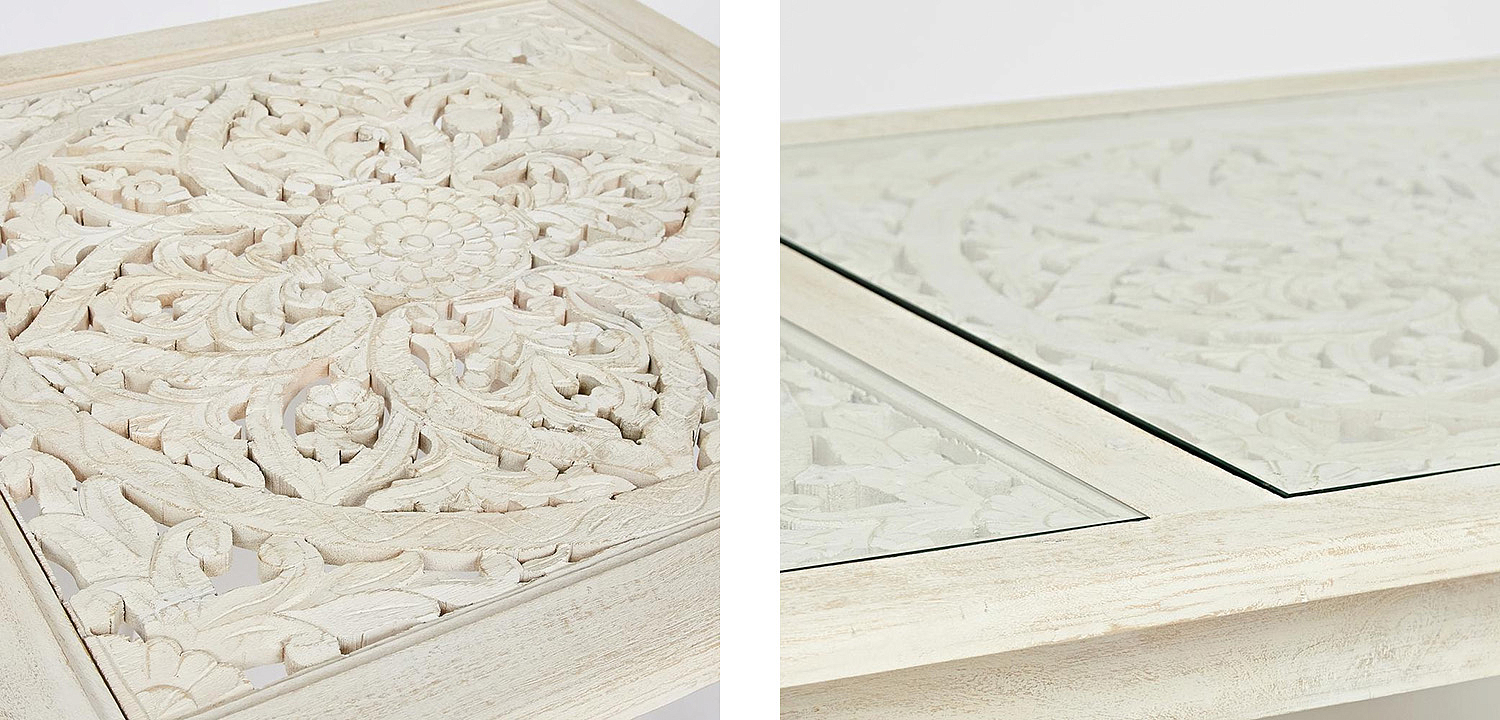 Обеденный стол Indian antique white Table Обеденный стол Indian antique white Table - Loft-Concept в Омске