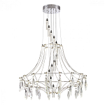 Люстра подвесная из металла с хрустальными прозрачными подвесками Quasar 81 варинант исполнения - 9 | Loft Concept в Омске