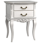 Тумба прикроватная белого цвета из массива бука в стиле прованс White Provence варинант исполнения - 1 | Loft Concept в Омске