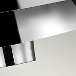 Подвесной светильник с широким многоярусным металлическим плафоном цвета никель в современном стиле Feiss варинант исполнения - 5 | Loft Concept в Омске