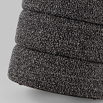 Пуф Three Gray в ткани букле серого цвета варинант исполнения - 6 | Loft Concept в Омске