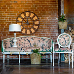 Часы настенные из металла в стиле лофт Clock with History варинант исполнения - 4 | Loft Concept в Омске