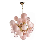 Люстра розовые шары на золотом каркасе Pink Light Bubbles варинант исполнения - 1 | Loft Concept в Омске