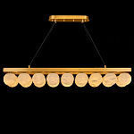 Люстра линейная прямоугольная с сферическими плафонами Phased Spheres варинант исполнения - 2 | Loft Concept в Омске