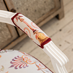 Полукресло из массива бука бежевое с растительным орнаментом Raffael Angel Beige Chair варинант исполнения - 3 | Loft Concept в Омске