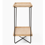 Консоль деревянной столешницей и полкой Wooden Table Top and Shelf варинант исполнения - 1 | Loft Concept в Омске