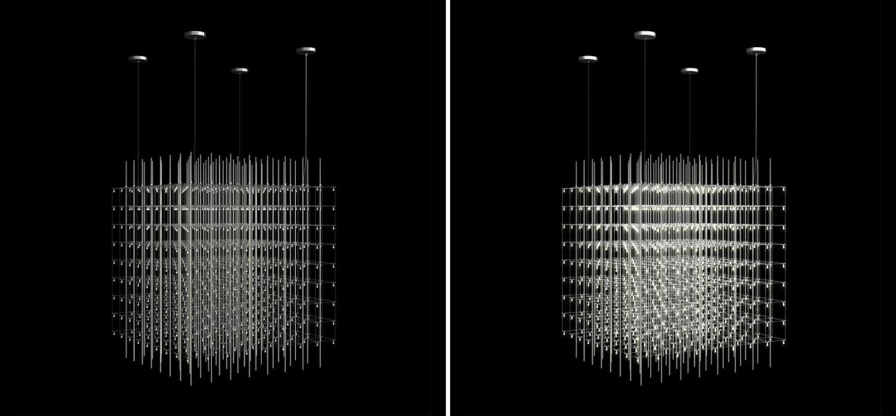 Светодиодная Люстра Куб Universe Square Glass by Quasar 80 см Светодиодная Люстра Куб Universe Square Glass by Quasar 80 см - Loft-Concept в Омске