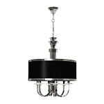 Люстра подвесная круглая с черным абажуром и чашей крепления в форме многогранника Natural Concepts варинант исполнения - 2 | Loft Concept в Омске