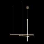 Люстра с 3-мя  пересекающимися цилиндрическими плафонами на тонких тросах Trumpet tube варинант исполнения - 7 | Loft Concept в Омске