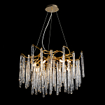 Люстра на подвесе с каркасом из металла и прозрачными подвесками из стекла Droplet Chandelier варинант исполнения - 2 | Loft Concept в Омске