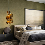 Люстра креативная из дисков цвета латунь Constellation Light and Style варинант исполнения - 3 | Loft Concept в Омске