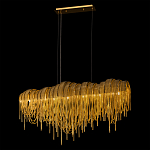 Люстра подвесная с металлическими дугами и длинными цепочками 115 см Atlantis Chain варинант исполнения - 3 | Loft Concept в Омске