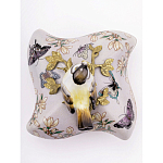 Шкатулка фиолетового цвета с рисунком бабочек и крышкой с фигуркой птицы на ветке Eden Garden варинант исполнения - 3 | Loft Concept в Омске