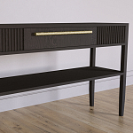 Дизайнерская Консоль с полкой и ящиком Primo Темный орех варинант исполнения - 3 | Loft Concept в Омске