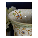 Ваза из фарфора на бронзовом основании Turquoise Blooming Garden варинант исполнения - 7 | Loft Concept в Омске